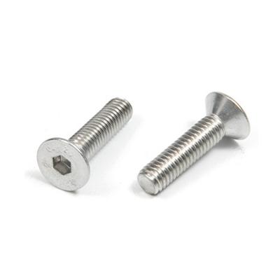 China Strength grade A-level Custom Stainless Steel ISO Standard Hex Socket Countersunk Head Screws Clean Durable for sale