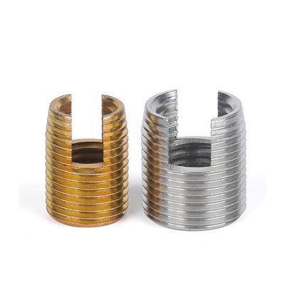 China 304L Slotted Thread Sleeve Screw Self Tapping Threaded Insert M2 M3 M4 M5 M6 M8 for sale