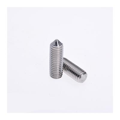 China Full Thread Strength A-Level Hexagon Stainless Steel Set Screw with Concave End Design for sale