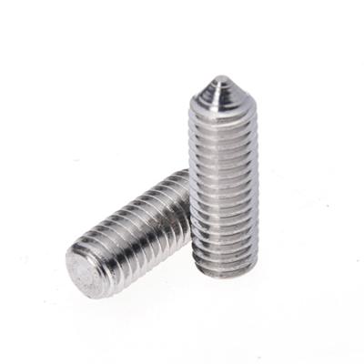 China Standard Carbon Steel Socket Set Screws with Cone Point Inner Hexagon Set Screw for sale