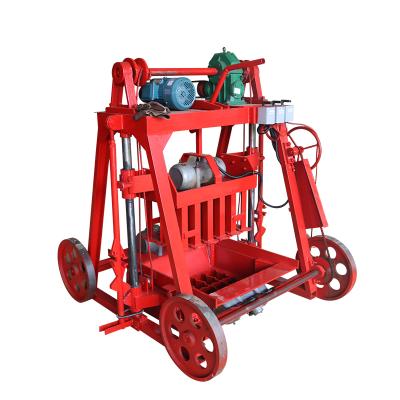 China Building Material Shops QMY4-45 Mobile Concrete Hollow Block Machine Manual Cement Brick Block Making Machine Price List for sale