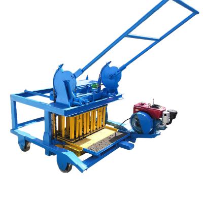 China Construction material shops diesel engine block machine and brick making price mobile concrete block making machine on sale for sale