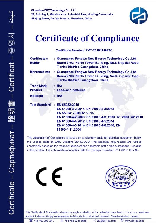 CE - Guangzhou Fengwu New Energy Technology Co., Ltd.