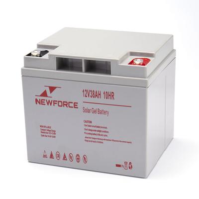 China Home Appliances Good Quality 12V 38AH Gel Solar Air To Ground Missile Deep Cycle Battery for sale