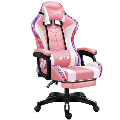 China Wholesale PU Computer PC Gaming Chair Silla Rotating Leather Gamer Led RGB Packing Massage Gaming Chair With Lights And Speakers for sale