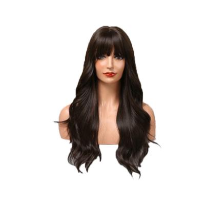 China Professional French Curl Fashion Long Wave Synthetic Wigs Have Good Air Permeability for sale