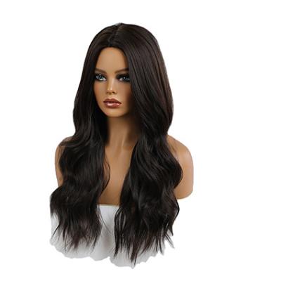 China French Curl Best Quality Women Daily Use Natural Hair Color Brown Synthetic Wigs for sale