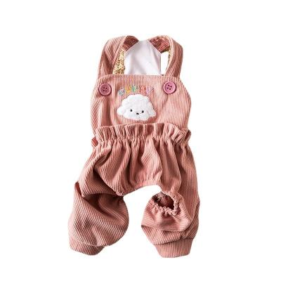 China Spring Stocked and Small Dog Corduroy Autumn Four-Legged Pet Teddy Cat Light and Comfortable Clothes for sale