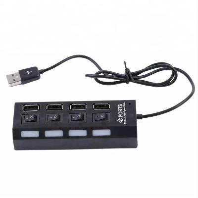 China Industrial Wholesale High Speed ​​In Desktop Charger 4 Port USB 2.0 Charging Port Hub With Power Switch for sale