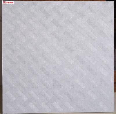 China Not Common Strong Sag Fiberglass Gypsum Board Ceiling Bonded PVC Film And Aluminum Foil Resist Moisture Size 603 x 603 x 8.0 mm for sale