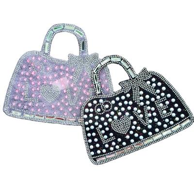 China 3D Beaded Sequined Diamond Bag Patch, Rhinestones Crystals Applique Badges Patches For Ornament for sale