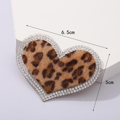 China Loving 3D Fur Heart Patch Iron Hotfix Custom Rhinestone On Patches For Clothing for sale