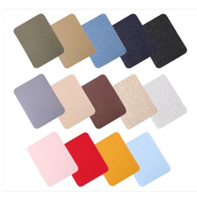 China High Quality Decoration Colors Garment Sweater Knee Elbow Patching Applique Iron On Oval Denim DIY Cutting Patches for sale