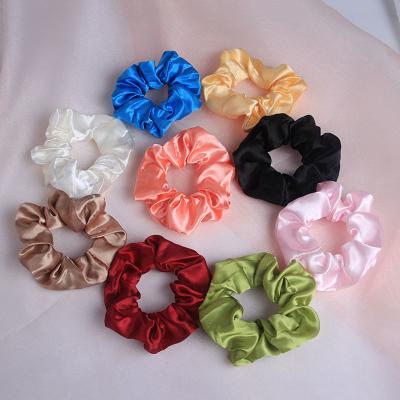 China Large Fashionable Non-Toxic Silk Scrunchies For Hair Elastic Hair Bands, Premium Scrunchy Hair Ties Ponytail Holder for sale