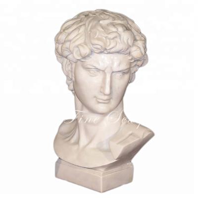 China David Bust Of Famous Marble Western White Marble Sculptures for sale