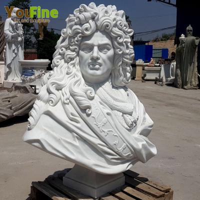 China Master Sculpture Marble Antique Modern Carved Marble Bust Famous Author for sale