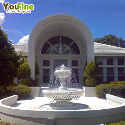 China White European Marble Modern Classic Design Garden Stone Fountain Fountain for Outdoor for sale