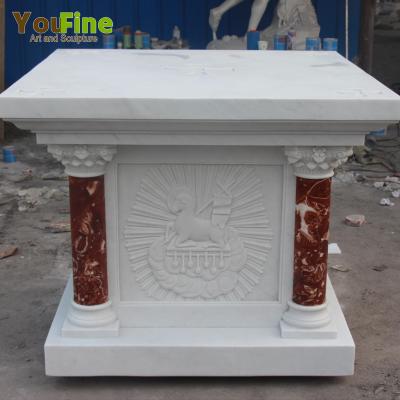 China Modern Hand Carved Church Altar Table Holy Marble Lectern For Religious for sale