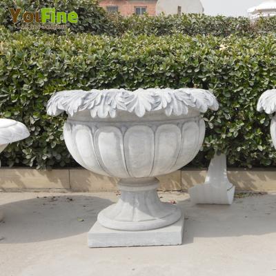 China CLASSIC Cheap Modern Garden Flower Pot Decorative Marble Vase for sale