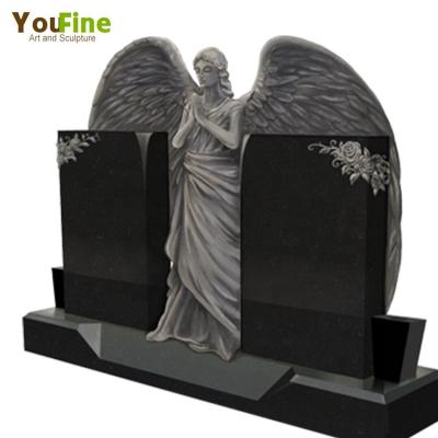 China Modern Hand Carved Wholesale Marble Funeral Monument Angel Headstone for sale