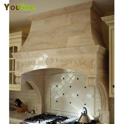 China High Quality Hotel Hand Carved Kitchen Marble Reclining Hood for sale