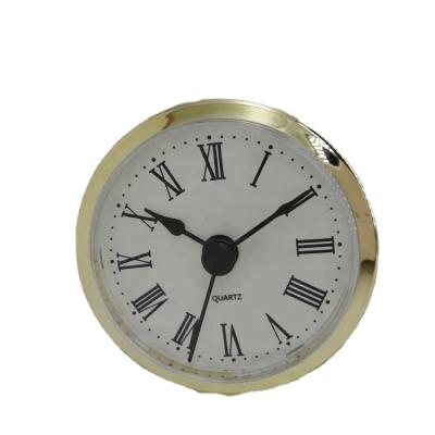 China Hot Selling Minimalist 65 Mm Gold Liters Trim Mini Movement Inch Clock Insert With Arabic Numeral for sale