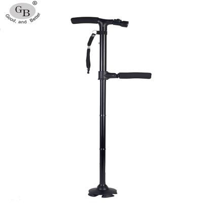 China Best Seller Adjustable Double Handle Walking Stick Foldable Walking Cane for sale