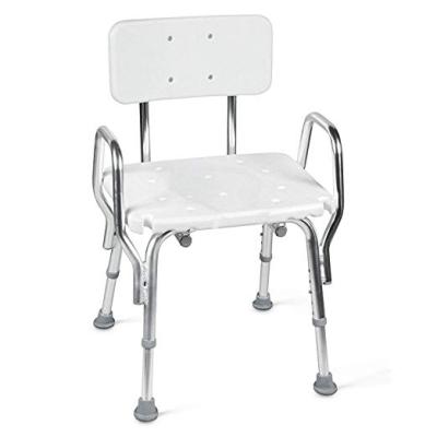 China Tub and Shower Chair with Removable Back Rest, Adjustable Seat and Arms, White Customized Height for sale