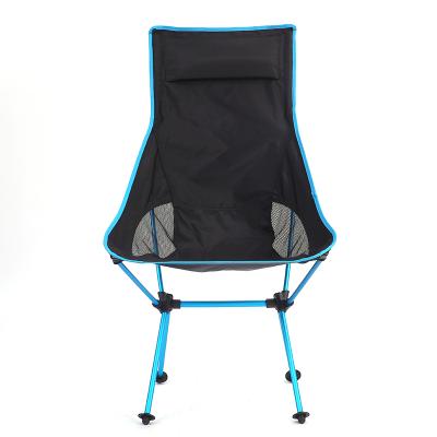 China Modern Portable Camping Chair Light Weight Beach Hiking Fishing Folding Elevated Back Camp Lounger for sale