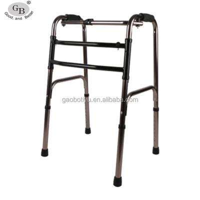 China Lightweight Aluminum Alloy Elderly Standing Frame Aluminum Walker Folding Walking For The Elderly for sale