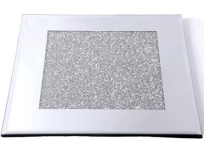 China Viable wholesale crystal silver diamond square mats and pads  Home Use Items for sale