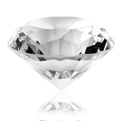 China Large 80mm Crystal Tranersparent Paperweight Cut Glass big jumbo diamond from Europe for sale