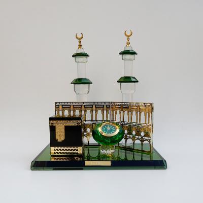 China Mecca and Quran Mosque Kaaba Clock Tower China Muslim Islamic Crystal Minaret for sale