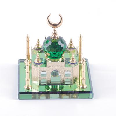 China China Gifts Muslim Islamic Crystal Mosque Model Perfume Bottle for sale