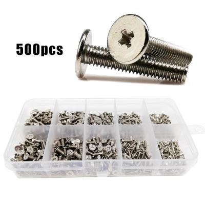 China Total Flat 500pcs/m2 M2.5 M3 Flat Head Bolt Screw Mini Micro Phillips Thin Wafer Assortment Kit Box Set For Laptop Phone for sale