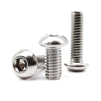 China M2 M2.5 M3 M4 M5 M6 M8 M10 M12 304 Stainless Steel A2-70 ISO7380 Allen Key Round Bolt Hexagon Hex Socket Button Head Screw for sale