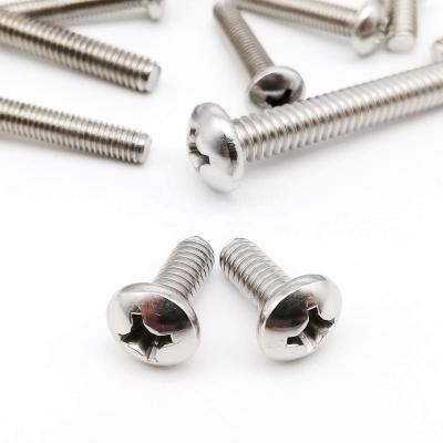 China Fine Round UNF 00#-90 0#-80 USA Thread 304 Stainless Steel A2-70 Cross Recess Around Phillips Pan Head Bolt Screw for sale