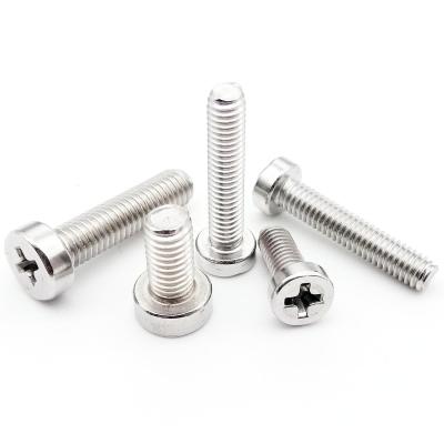 China M2.5 M3 M4 M5 304 Stainless Steel A2-70 Cross GB822 Thin Short Cap Round Column Phillips Cheese Head Bolt Screw for sale