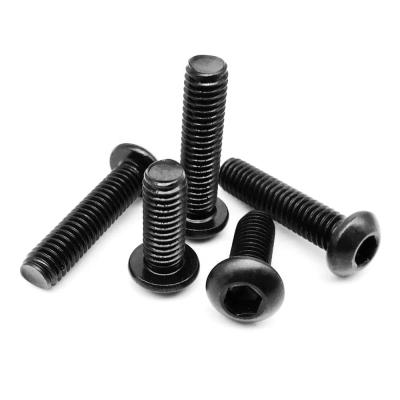 China M2 M2.5 M3 M4 M5 M6 M8 Length 3-60mm Black ISO7380 304 Stainless Steel Hex Hex Socket Button Allen Head Bolt Screw for sale