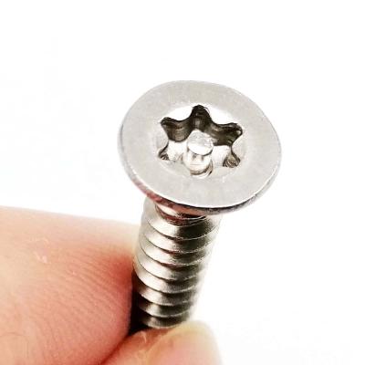 China M2 M2.5 M3 M3.5 M4 M5 M6 304 Stainless Steel Flat Hex With Pin Head Self Tapping Wood Screw Torx Flat Countersunk for sale