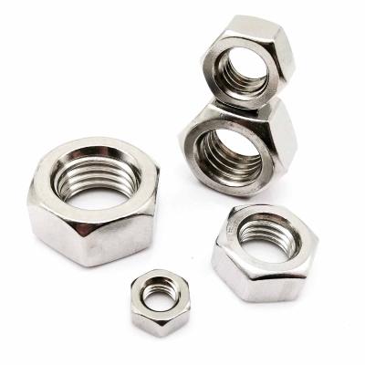 China General Industry Stainless Steel Hex Hex Nut M1 M1.2 M1.4 M1.6 M2 M2.5 M3 M3.5 M4 M5 M6 M8 M10 M12 M14 M16 M18 M20 M22 M24 DIN934 A2-70 304 for sale