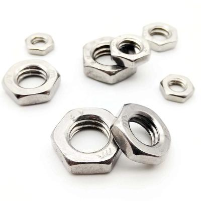 China General Industry A2-70 Stainless Steel Thin Flat Hex Hex Nut Locknut M2.5 M3 M4 M5 M6 M8 M10 M12 M14 M16 DIN439 GB6172 304 for sale