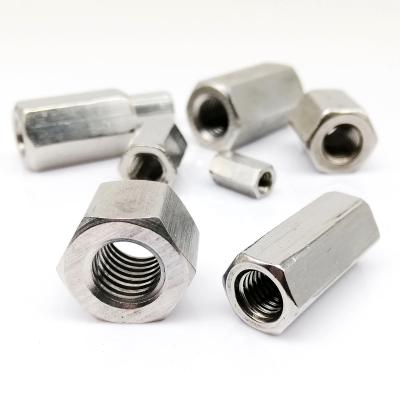 China General Industry M5 M6 M8 M10 M12 A2-70 304 Stainless Steel DIN6334 Hex Hex Extend Long Tubular Rod Coupling Nut Connector Joint Nut for sale