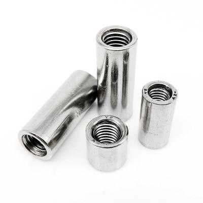 China General Industry M3 M4 M5 M6 M8 M10 304 Stainless Steel 316 A2-70 Extend Long Lengthen Joint Connector Sleeve Tubular Nut Round Coupling Nut for sale