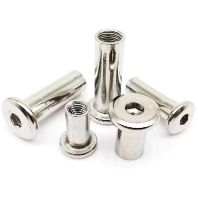 China M3 M4 M5 304 Stainless Steel General Industry Hex Socket Flat Head Big Hex Socket Connector Furniture Insert Common Rivet Nut for sale