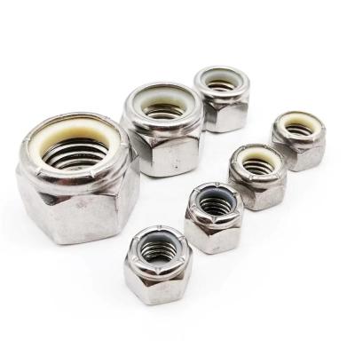 China General Industry UNC 2#-56 to 3/4-10 304 A2-70 Stainless Steel UK USA Thread Self Locking Nylock Lock Nut Hex Insert Hex Plain Nylon Lock Nut for sale