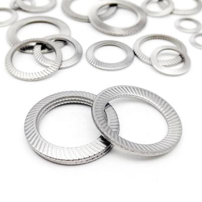 China M2.5 M3 M4 M5 M6 M8 M10 M12 M14 M16 DIN9250 A2-70 304 Stainless Steel Disc Brake Washer Spring Serrated Knurled Elastic Spring Gasket for sale