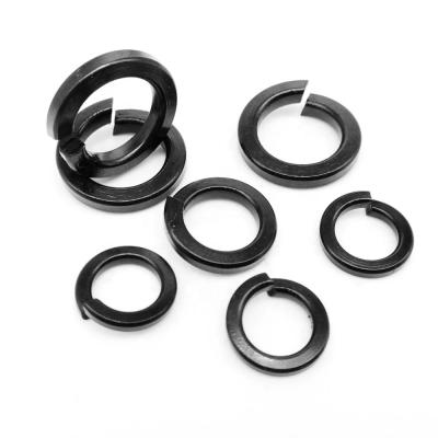 China Black Slot Lock Spring Washer M1.6 M2.5 M3 M4 M5 M6 M8 M10 M12 DIN127 GB93 Stainless Steel Oxide A2-70 304 Elastic Gasket for sale