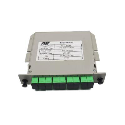 China FTTX Systems 1*8 Cassette PLC Splitter SC/UPC APC Fiber PLC Splitter Box With Insert Type for sale