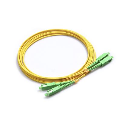 China FTTH Fiber Optic Patch Cord SC/APC-SC/APC SM DX G652D 2.0mm LSZH 3m for sale